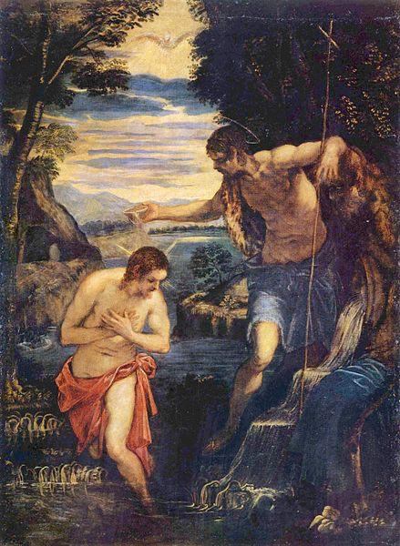 Jacopo Tintoretto Taufe Christi France oil painting art
